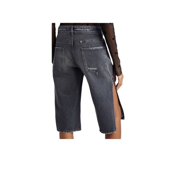 Givenchy Women's Distressed Gray Denim Bermuda Shorts Size 29 - Picture 2 of 15